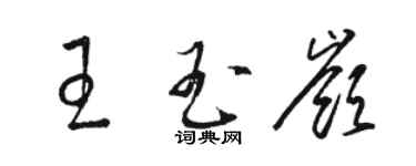 骆恒光王玉岭草书个性签名怎么写
