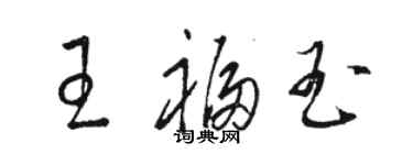骆恒光王福玉草书个性签名怎么写