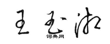 骆恒光王玉湘草书个性签名怎么写