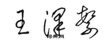 骆恒光王泽繁草书个性签名怎么写