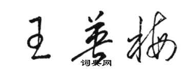 骆恒光王英梅草书个性签名怎么写