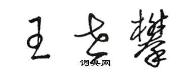 骆恒光王世攀草书个性签名怎么写