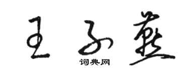 骆恒光王子燕草书个性签名怎么写