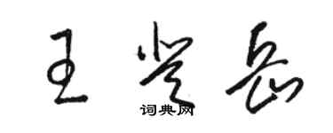 骆恒光王登岳草书个性签名怎么写