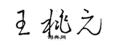 骆恒光王桃元草书个性签名怎么写