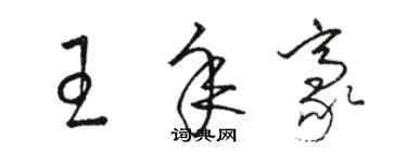 骆恒光王年豪草书个性签名怎么写