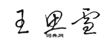 骆恒光王思雪草书个性签名怎么写
