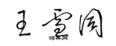 骆恒光王雪同草书个性签名怎么写