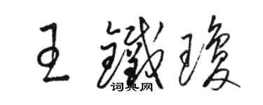 骆恒光王铁琼草书个性签名怎么写