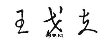 骆恒光王戈夫草书个性签名怎么写