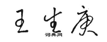 骆恒光王生庚草书个性签名怎么写