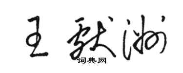 骆恒光王献洲草书个性签名怎么写