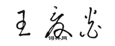 骆恒光王夏炎草书个性签名怎么写