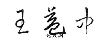 骆恒光王益中草书个性签名怎么写