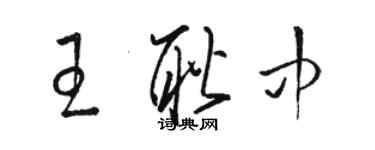 骆恒光王耿中草书个性签名怎么写