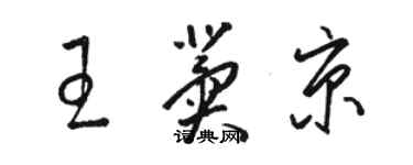 骆恒光王冀京草书个性签名怎么写