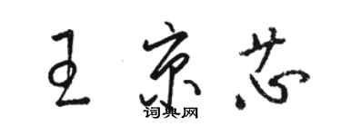 骆恒光王京芯草书个性签名怎么写