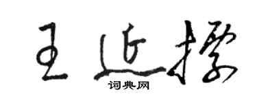 骆恒光王延标草书个性签名怎么写