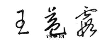 骆恒光王益霞草书个性签名怎么写