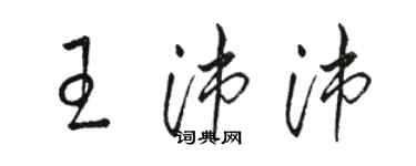 骆恒光王沛沛草书个性签名怎么写