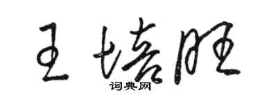 骆恒光王培旺草书个性签名怎么写