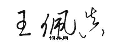 骆恒光王佩真草书个性签名怎么写