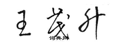 骆恒光王茂升草书个性签名怎么写