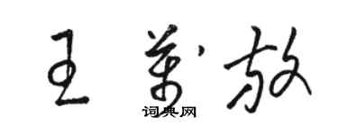 骆恒光王万放草书个性签名怎么写