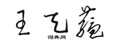 骆恒光王天蕴草书个性签名怎么写
