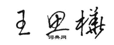 骆恒光王思桦草书个性签名怎么写