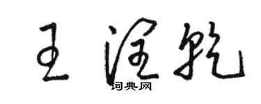 骆恒光王润乾草书个性签名怎么写