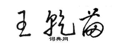 骆恒光王乾苗草书个性签名怎么写