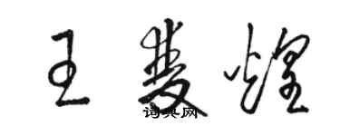 骆恒光王双煌草书个性签名怎么写