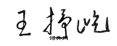 骆恒光王抒屹草书个性签名怎么写