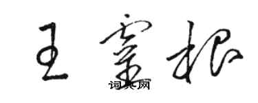 骆恒光王灵根草书个性签名怎么写