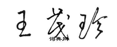 骆恒光王茂珍草书个性签名怎么写