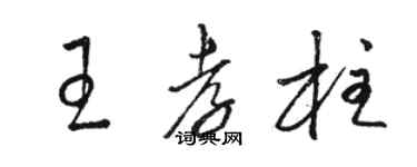 骆恒光王孝柱草书个性签名怎么写