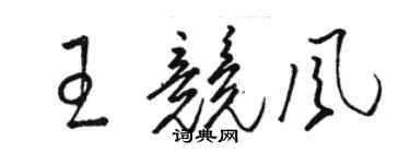 骆恒光王竞风草书个性签名怎么写