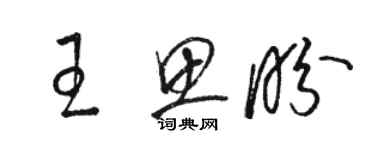 骆恒光王思盼草书个性签名怎么写