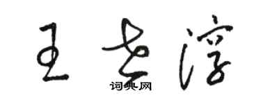 骆恒光王世淳草书个性签名怎么写