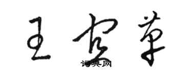 骆恒光王宜革草书个性签名怎么写
