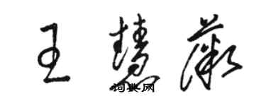 骆恒光王慧薇草书个性签名怎么写