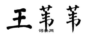 翁闿运王苇苇楷书个性签名怎么写