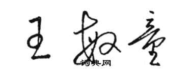 骆恒光王敏童草书个性签名怎么写