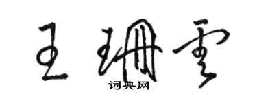 骆恒光王珊云草书个性签名怎么写