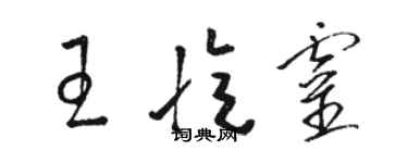 骆恒光王忆灵草书个性签名怎么写
