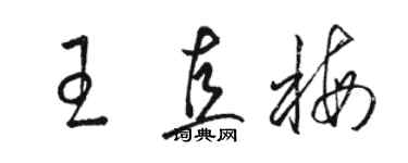 骆恒光王直梅草书个性签名怎么写