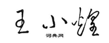 骆恒光王小煌草书个性签名怎么写