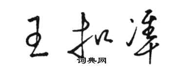 骆恒光王扣准草书个性签名怎么写