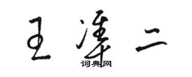 骆恒光王准二草书个性签名怎么写